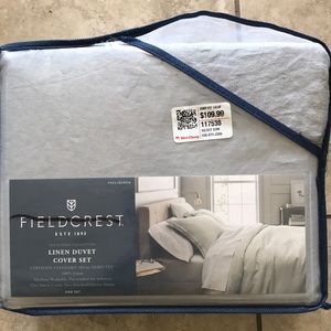 Fieldcrest Linen Duvet Cover Set Full/Queen